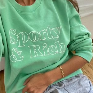 Sporty & Rich mint crewneck